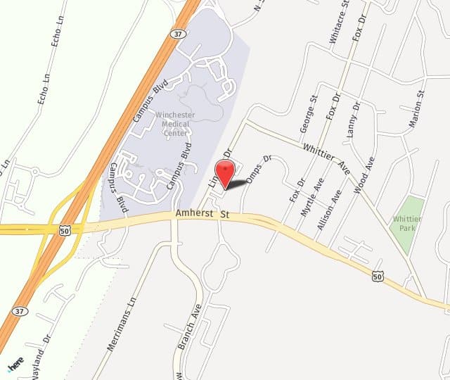 Location Map: 142 Linden Drive Winchester, VA 22601